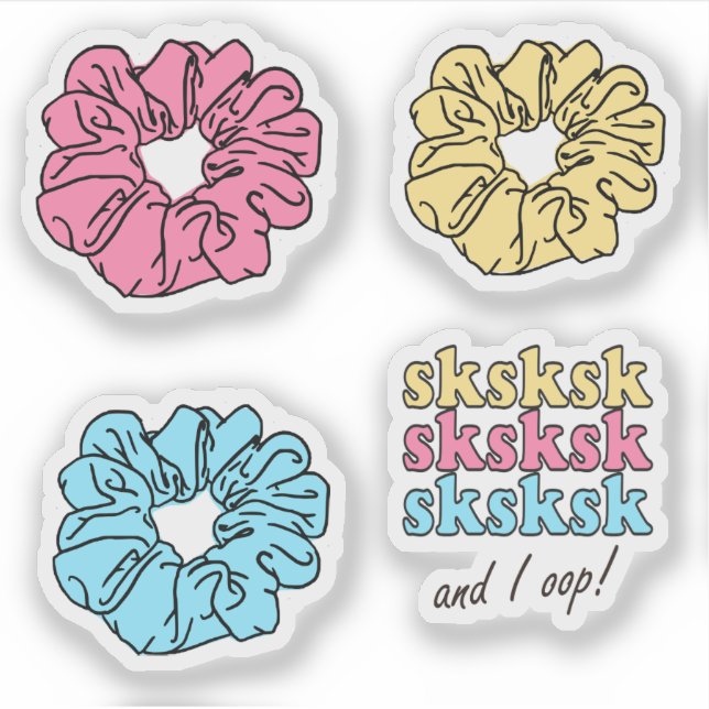 VSCO Girl Themed Sticker Set (Vorderseite)