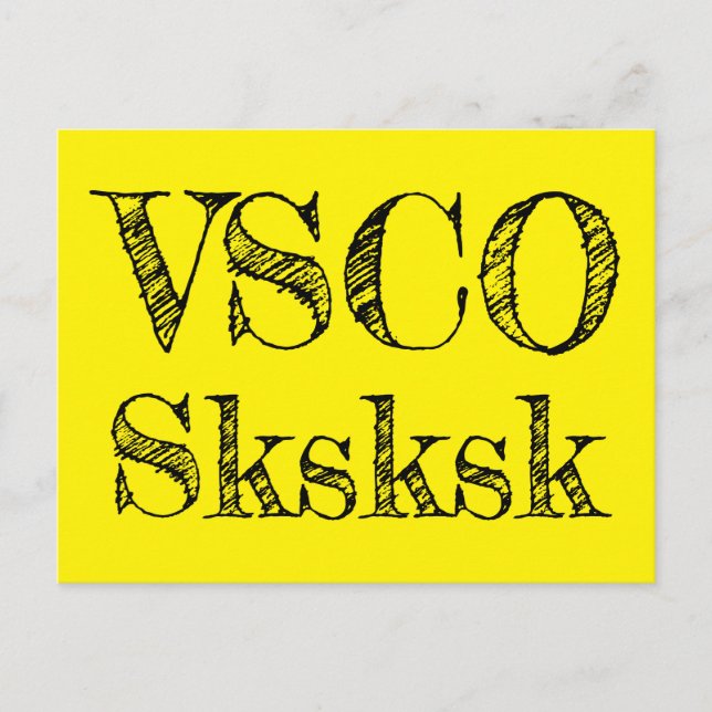 VSCO sksksk Postkarte (Vorderseite)