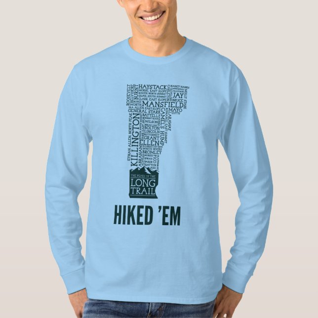 VT Long Trail Hiked Long Sleeve T - Shirt (grün) (Vorderseite)