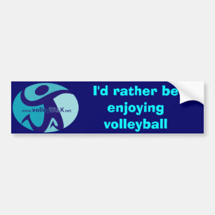VT_Symbol, würde ich vielmehr Volleyball genieße Autoaufkleber