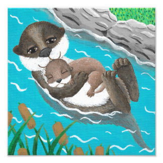 VTD "Otterly Adorable" 12x12 Art Print Fotodruck