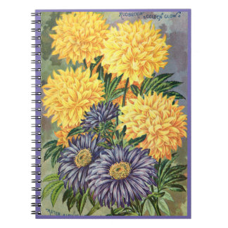 VTG Asters botaniques & Conflowers Carnet Spiral