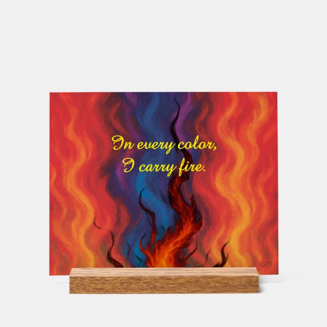 VTVB-I-CARRYFIRE-AS - Acrylic Sign Acrylschild (Vorderseite)