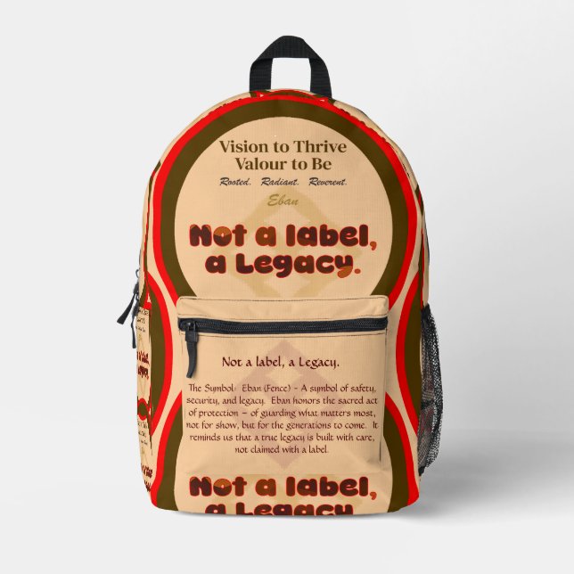 VTVB-LEGACY2-BP - Druck Schneiden der Nähtasche Bedruckter Rucksack (Vorderseite)