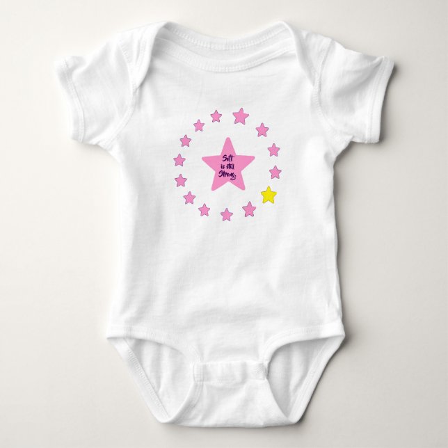 VTVB-SOFTSTRONG-BB - Baby Bodyanzug Strampler (Vorderseite)