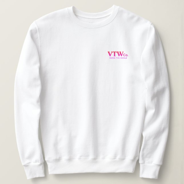 VTW Co., femme Sweatshirt à col blanc (Design devant)