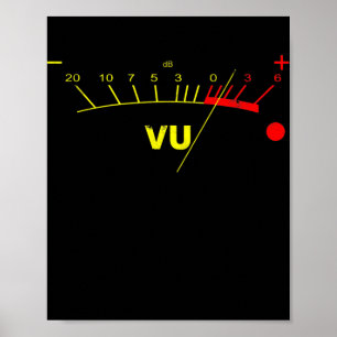 VU-Meter Schallpegel Studio Rundfunk Sound Poster