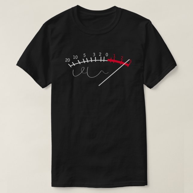 VU-Meter Schallpegel Studio  T-Shirt (Design vorne)