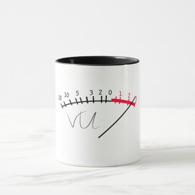 VU-Meter Schallpegel Studio  Tasse (Zentrum)