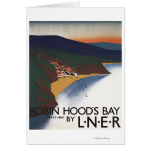 Vue aérienne de la baie et des falaises Poster fer