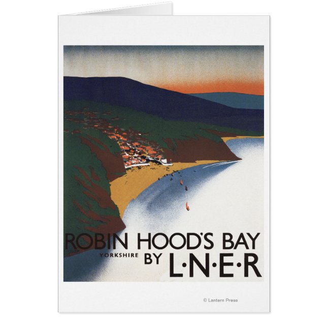 Vue aérienne de la baie et des falaises Poster fer (Devant)