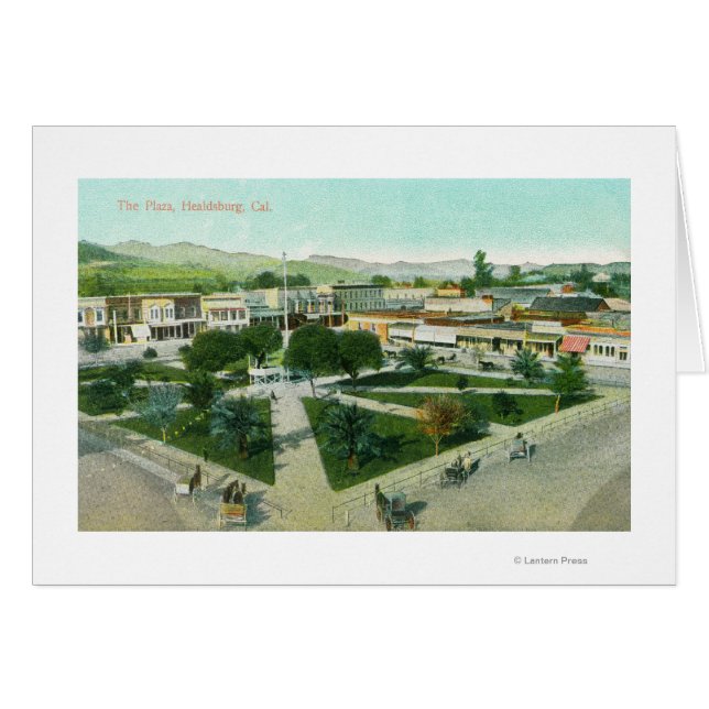 Vue aérienne de la City PlazaHealdsburg, CA (Devant horizontal)