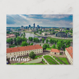 Vue aérienne de Vilnius, Lituanie Carte postale