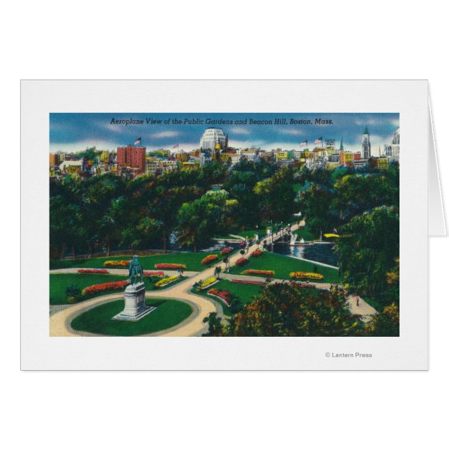 Vue aérienne des jardins publics, Beacon Hill (Devant horizontal)