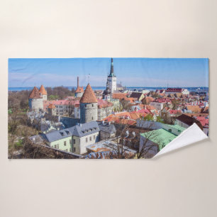 Vue aérienne du centre-ville de Tallinn