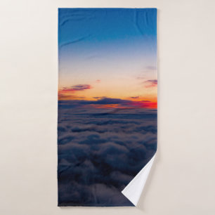 Vue aérienne du coucher de soleil sur les Blue Rid