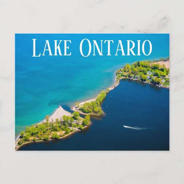 Vue aérienne du lac Ontario Carte postale - Grands (Devant)