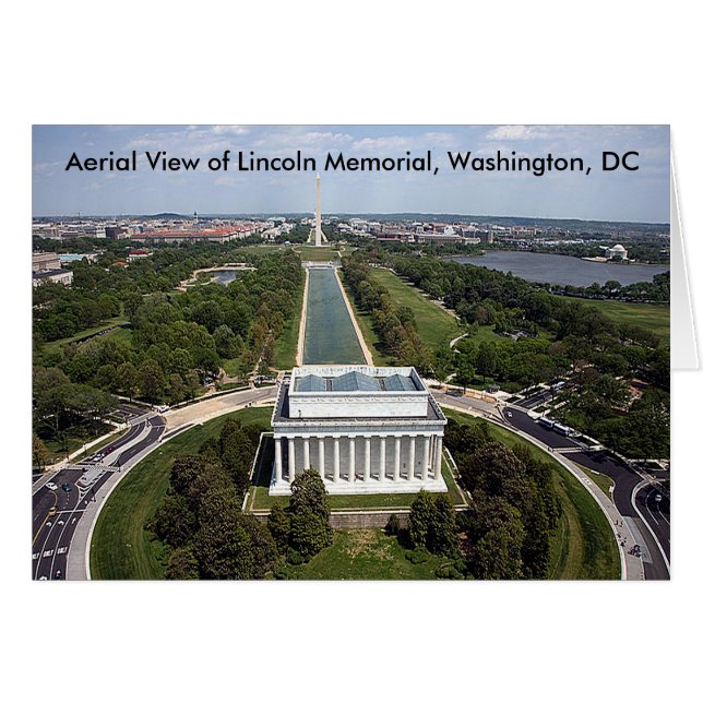 Vue aérienne du monument commémoratif de Lincoln,  (Devant horizontal)