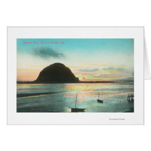 Vue aérienne du rocher Morrow et de la baie