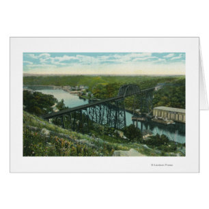 Vue aérienne du ruisseau Rondout et du pont Wilbur
