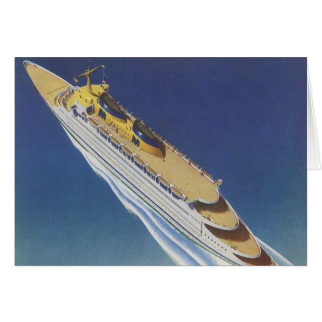 Vue aérienne d'un bateau de croisière Vintage dans (Devant horizontal)