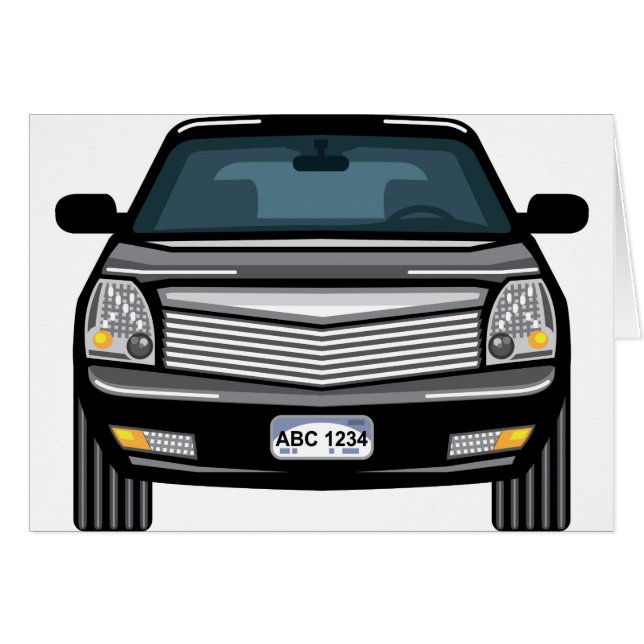 Vue de face noire de SUV (Devant horizontal)