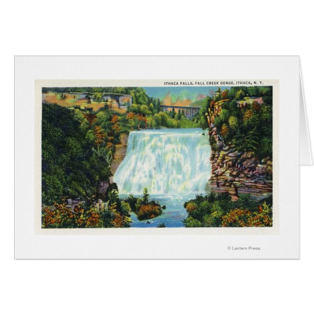 Vue de la gorge de Fall Creek, Chutes d'Ithaca (Devant horizontal)