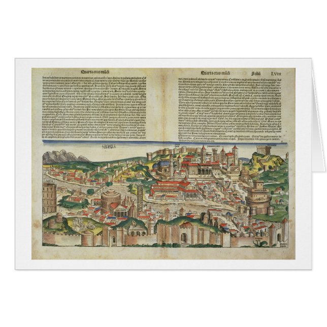 Vue de la ville de Rome, de Nuremberg Chron (Devant horizontal)