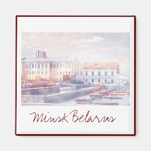 Vue de la ville Paysage Minsk Biélorussie Magnet