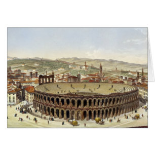 Vue de l'amphithéâtre romain, Vérone, b gravé