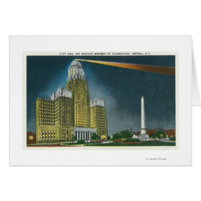 Vue de l'hôtel de ville éclairé (Devant horizontal)