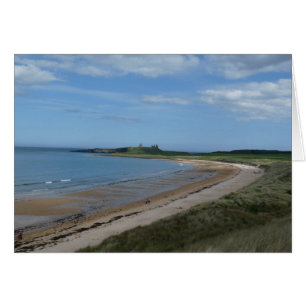 "Vue de plage d'Embleton du château de Bamburgh"