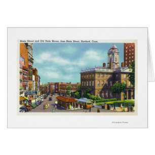 Vue de rue principale de State Street & Old State
