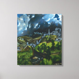 Vue d'El Greco d'enveloppe de toile de Toledo