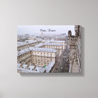 VUE DEPUIS LA CATHÉDRALE DE NOTRE DAME PARIS toile