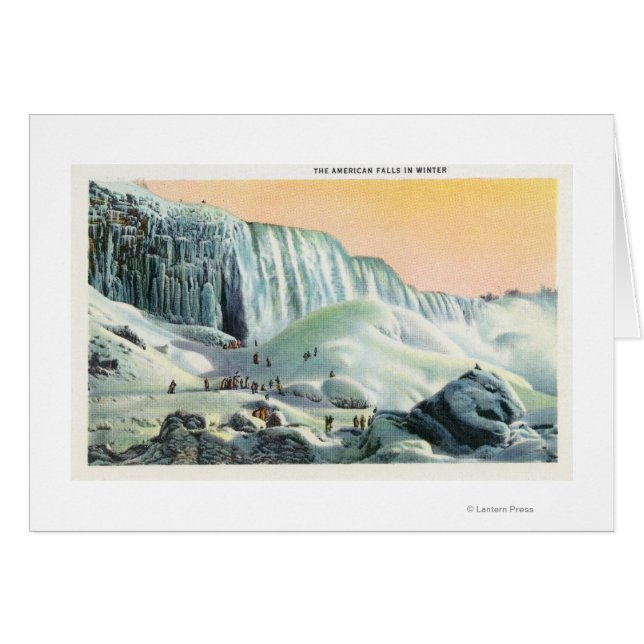Vue des chutes américaines en hiver # 2 (Devant horizontal)
