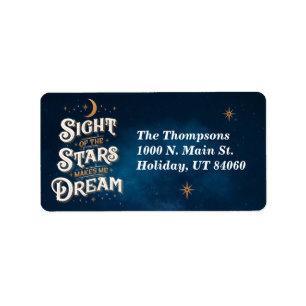 Vue des étoiles / Étiquettes d'adresse de retour