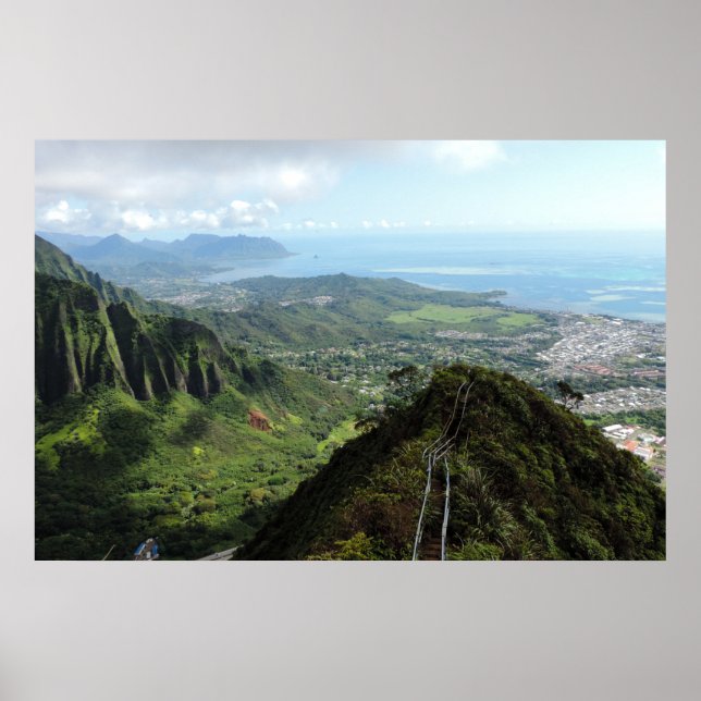 Vue des Treppenweg zum Himmel (Hawaii) Poster (Vorne)