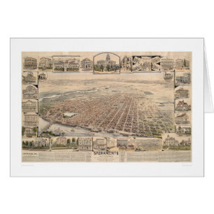 Vue d'oeil d'oiseau de Sacramento, Californie