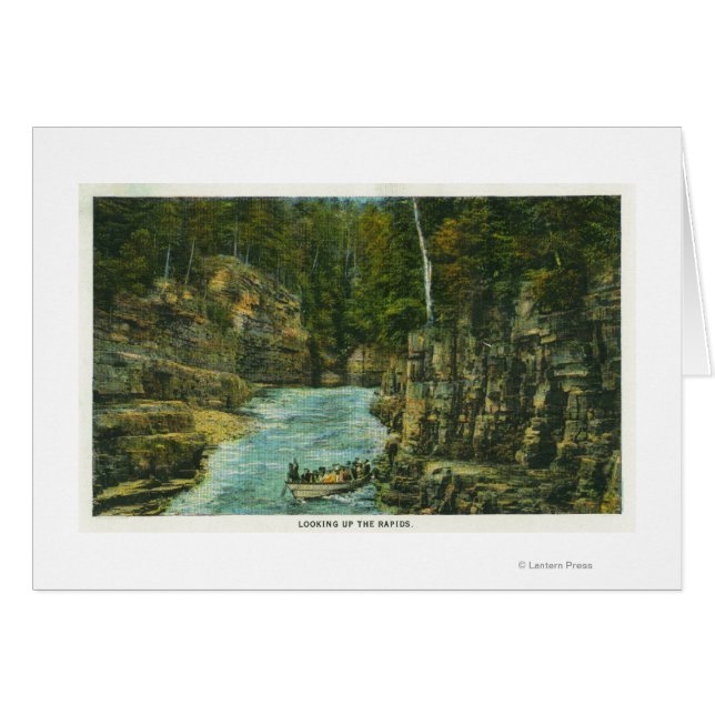 Vue du bateau à la recherche des rapides (Devant horizontal)