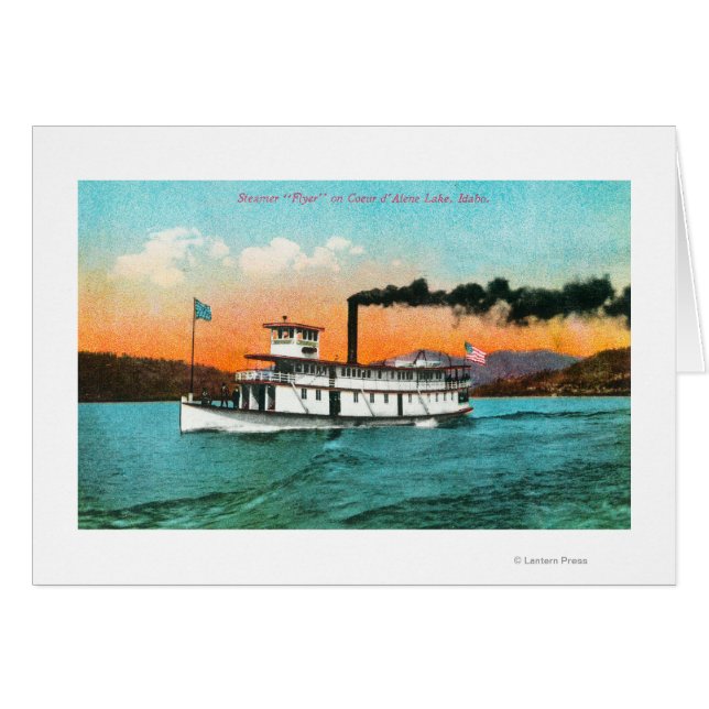 Vue du dépliant à vapeur sur le lac (Devant horizontal)