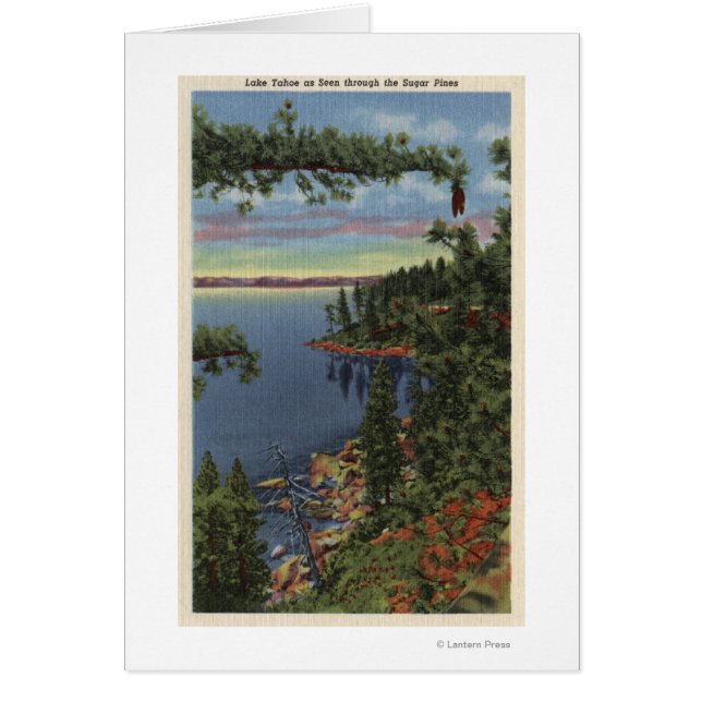 Vue du lac à travers les pins à sucre (Devant)