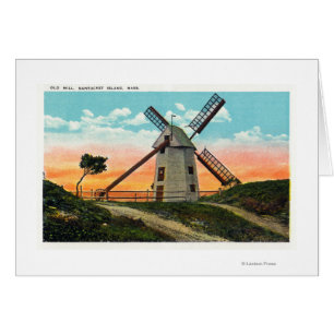 Vue d'un vieux moulin à vent