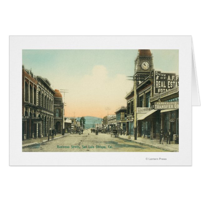Vue d'une rue d'affairesSan Luis Obispo, CA (Devant horizontal)