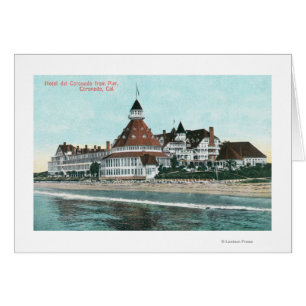 Vue extérieure de l'Hotel del Coronado depuis Pier