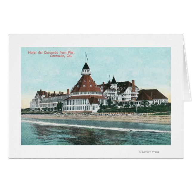 Vue extérieure de l'Hotel del Coronado depuis Pier (Devant horizontal)