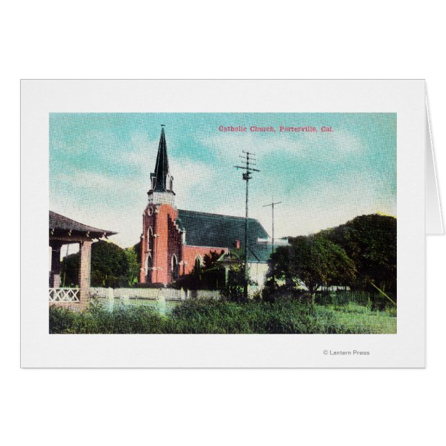 Vue extérieure d'une église catholique (Devant horizontal)