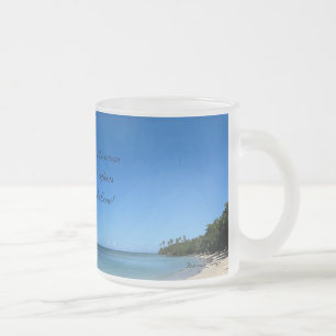 Vue imprenable sur l'océan, Mug bleu givré