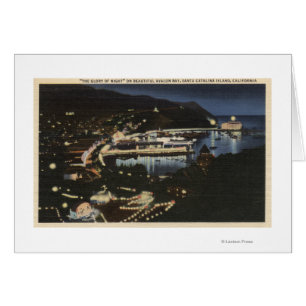 Vue nocturne de la baie d'Avalon