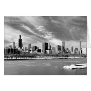 Vue panoramique de Chicago en hiver